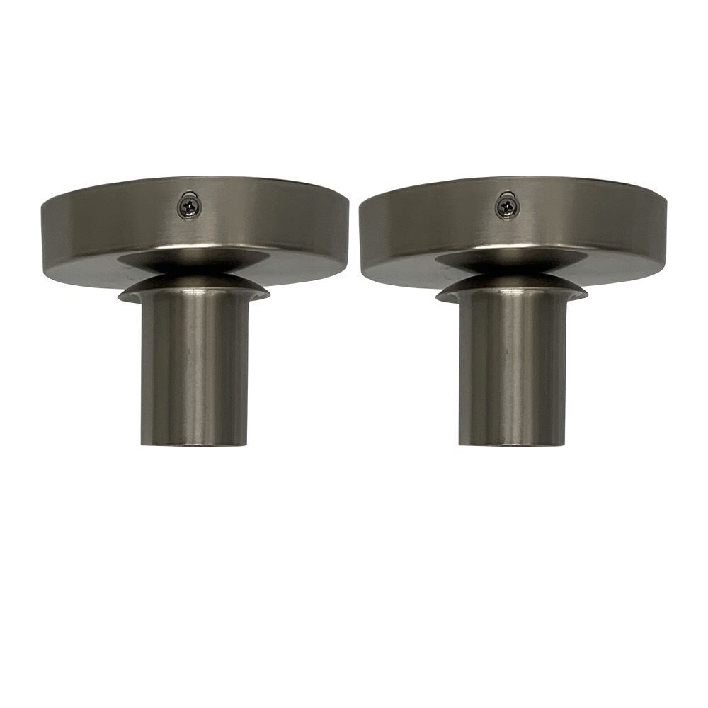 First Choice Lighting Set of 2 Cynthia - Satin Nickel Ceiling Flush Lights for Shades in Silver