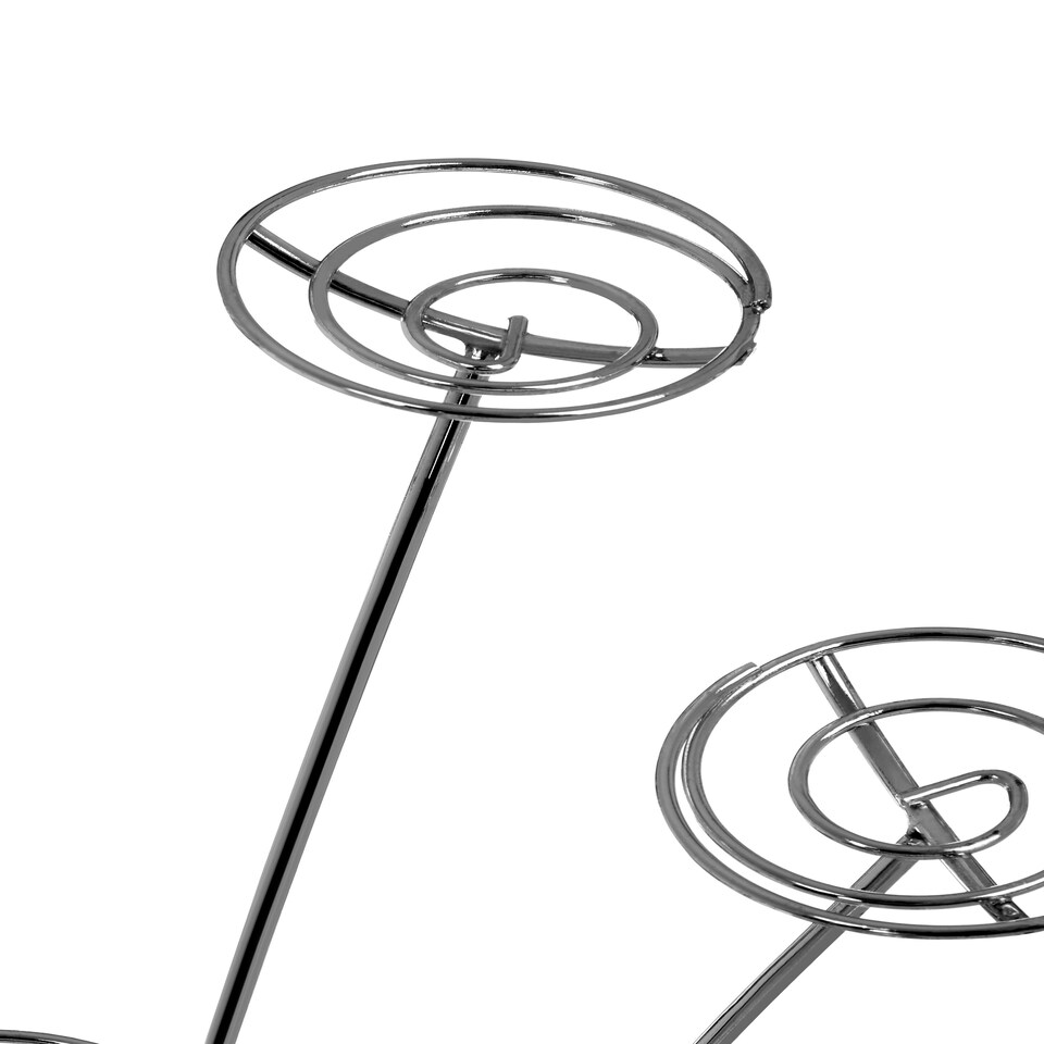image 1 of Faye Chrome 9 Cup Cake Stand Silver