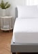 image 2 of Cotton Percale Fitted Mattress & Pillow Protector (White)