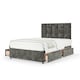 image 1 of Memory Maestro Memory Foam Charcoal Chenille 4 Drawer Divan Set And Pearl Headboard King Size