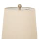image 4 of Chiaro Candlestick Table Lamp with Linen Shade - Resin - L25 x W25 x H80 cm - Brown
