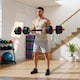 image 2 of Yaheetech Adjustable Dumbbell and Barbell Set,  20 kg Free Weights with 12 Weight Plates-Black