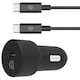 image 6 of Griffin 20W USB C PD Car Charger with USB C to USB C Cable Black - GP-184-BLK