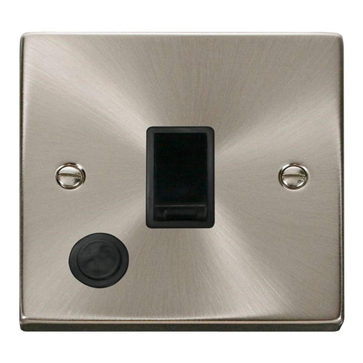 SE Home Satin / Brushed Chrome 1 Gang 20A DP Switch With Flex in Metallic Silver