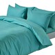 image 1 of Homescapes Teal Cotton Duvet Cover Set - 200 Thread Count - Single N/A | Single