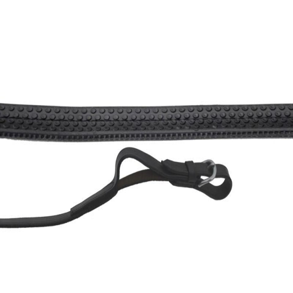 Rhinegold Rubber Covered Flexi Reins Black | Size: One Size
Colour: Black