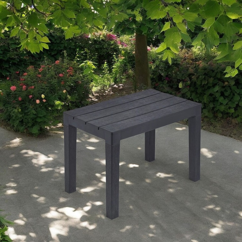 image 1 of Black Weatherproof Plastic Garden Table