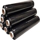 image 1 of 6 rolls, 400mm x 250m, Black pallet wrap, Ideal for moving/storage.