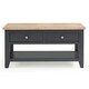 image 2 of Classic Rustic Dark Grey Coffee Table | Grey | Grey