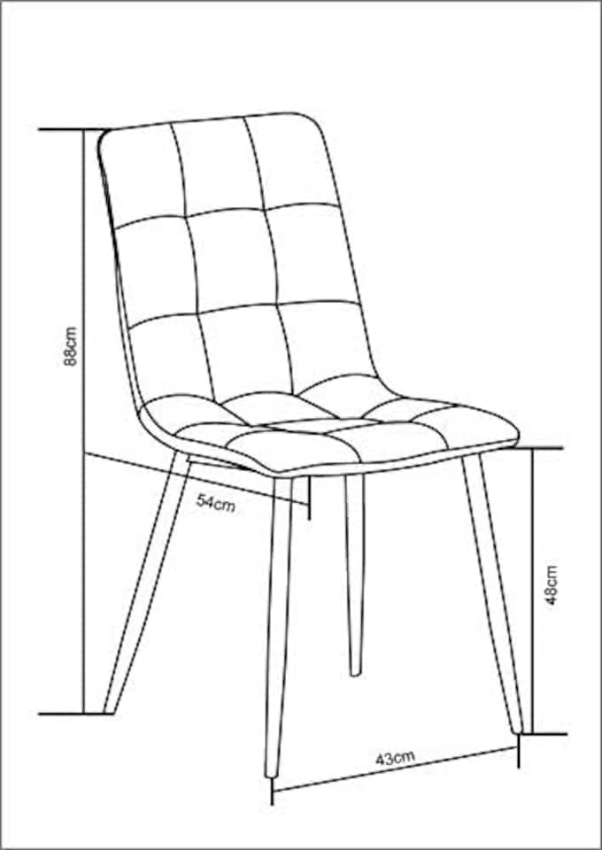 image 1 of Set of 2 Faux Suede Leather Dining Chairs Henri Dark Grey by MCC Direct