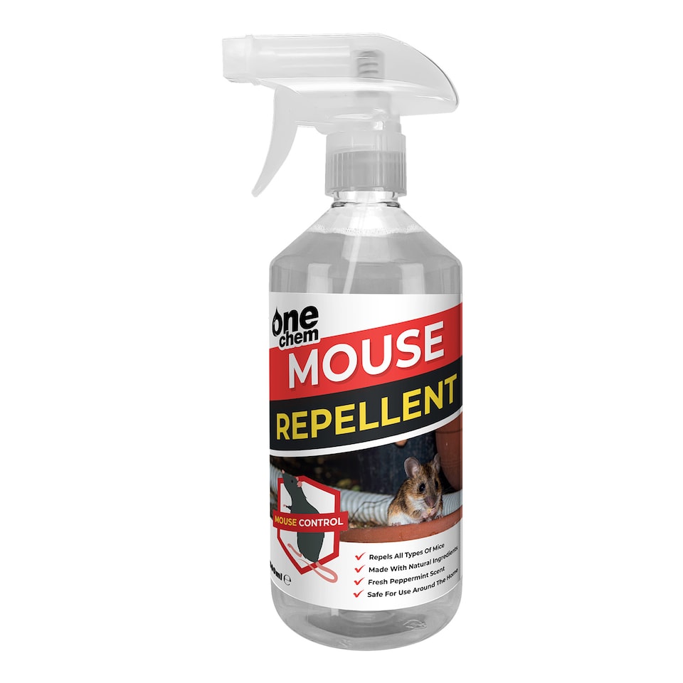 image 1 of One Chem Mouse Repellent  500ml - Peppermint Scent - Anti-Rodent Solution for Home & Garden - Indoor and Outdoor Use