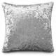 image 1 of Luxury Crushed Velvet Plain Scatter Cushion - 43cm x 43cm Grey | Silver