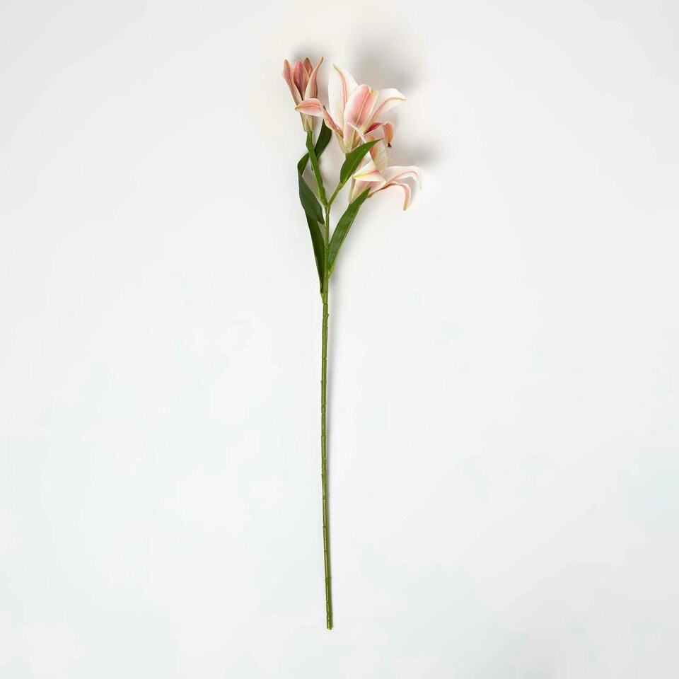 image 1 of Homescapes Artificial Stem of Lilium Auratum Flowers, 80 cm