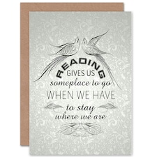 Reading Gives Someplace Stay Cooley Quote Card