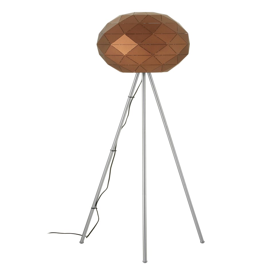 image 1 of Interiors by Premier Coffee Finish Floor Lamp Brown
