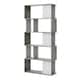 image 3 of Maze Open Bookcase 4 Shelves in Concrete and White