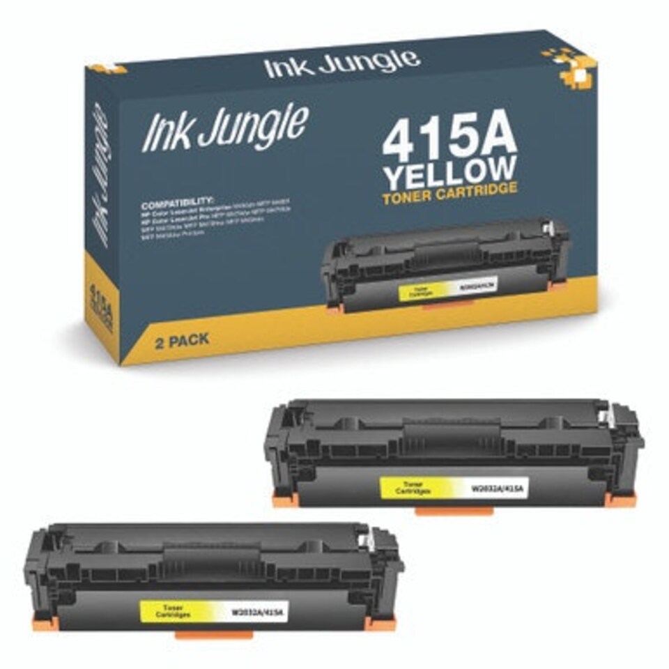 image 1 of 2x Compatible HP 415A Yellow Toner Cartridges Yellow
