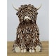 image 7 of Highland Cow Twig Sitting Ornament 25cm Brown