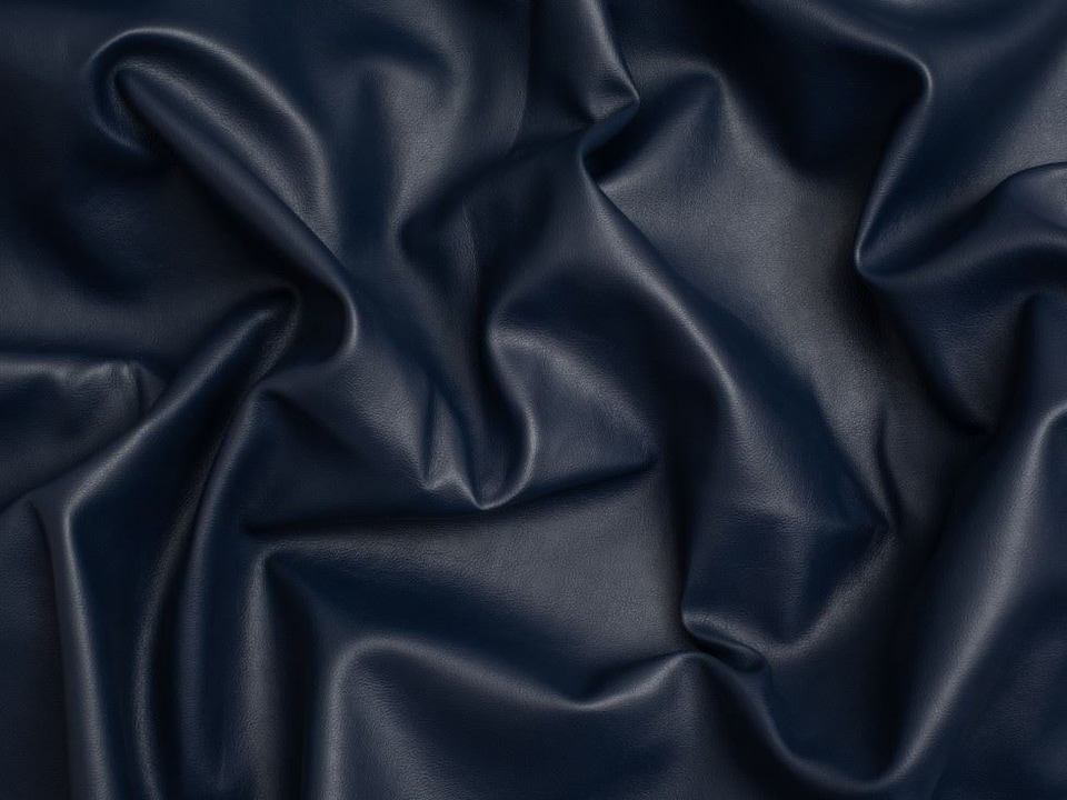 Minerva Core Range Navy Heavy Faux Leather Fabric for Bag Making, Dressmaking, Upholstery, 140cm / 55" Wide - per metre
