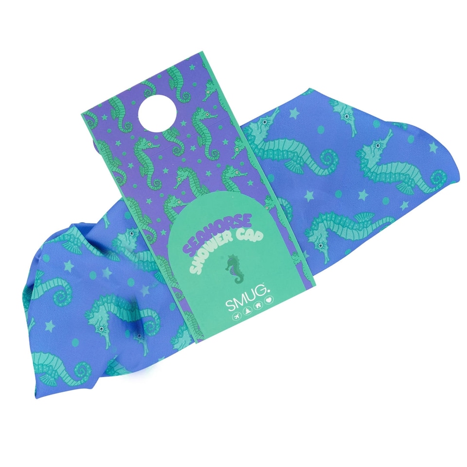 image 1 of SMUG Shower Cap - Seahorse Print