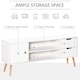 image 4 of HOMCOM TV Stand for TVs up to 50 , TV Console Cabinet with Open Storage Shelf and Drawers for Living Room, Entertainment Room and Bedroom, White