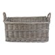 image 2 of Small Shallow Antique Wash Storage Basket | Brown | Brown