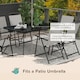 image 5 of Outsunny 7 Pieces Garden Table and Chairs with Tempered Glass Top Grey