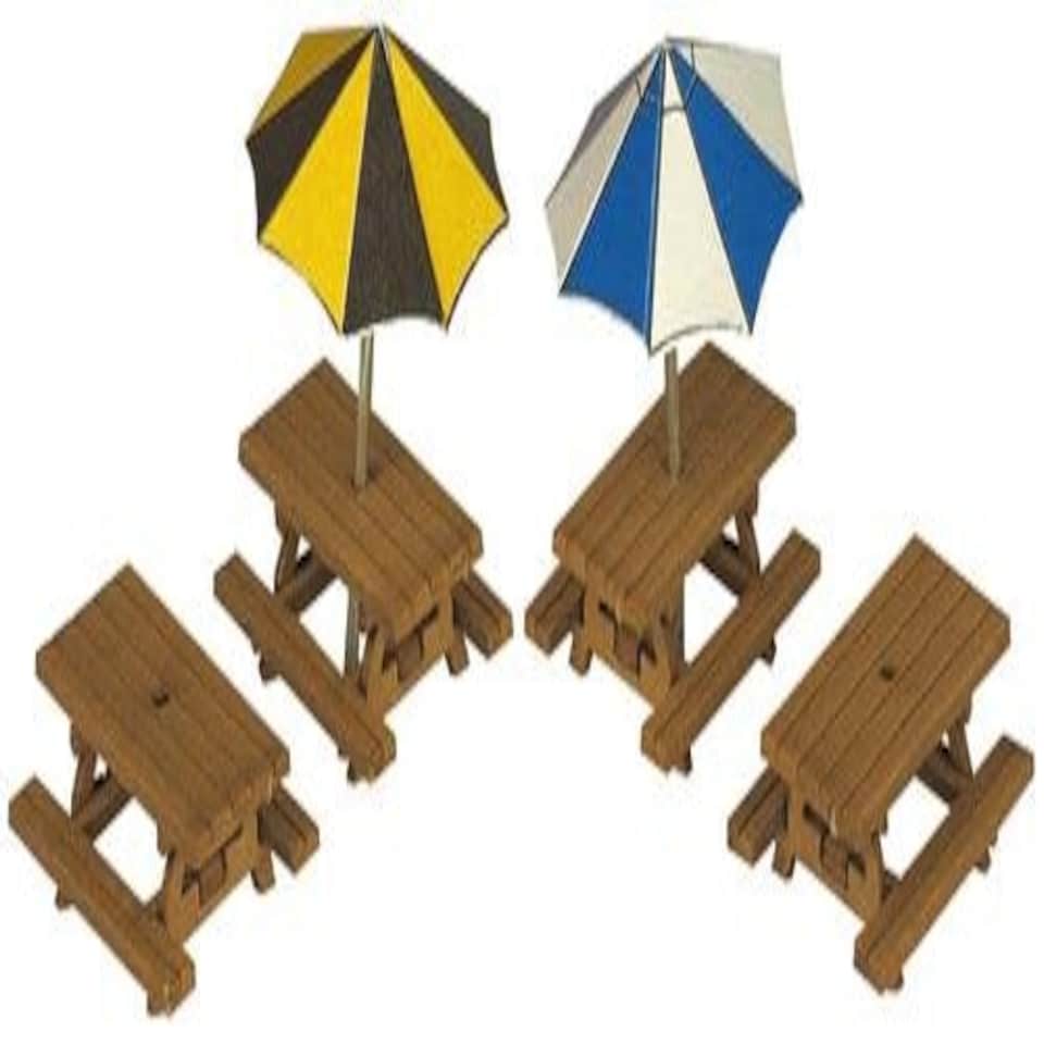 Metcalfe Picnic Tables (4) Card Kit