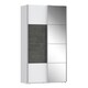 image 1 of Olivia 120cm Sliding Wardrobe 1 Glass Door Braking System White