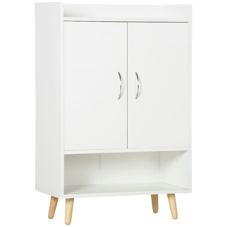 image 1 of HOMCOM Modern Shoe Cabinet Storage Organizer w/ Doors and Shelves for Entryway