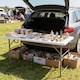 image 6 of Folding Table Trestle Camping Party Picnic BBQ Stall Garden Indoor Outdoor | White
