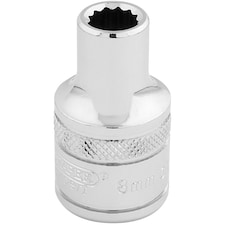 8Mm 12Pt Socket 1/2Dr Pckd - 33038