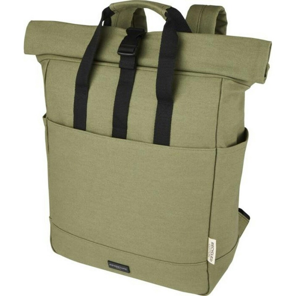 image 1 of Joey Roll Top Canvas 15L Laptop Backpack - Olive - One Size