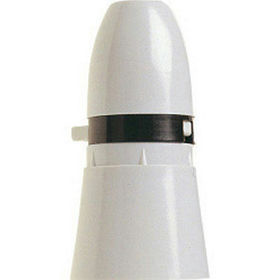 Dencon 1/2 Switched Long Skirt Lamp Holder White - White - One Size