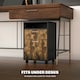 image 5 of HOMCOM 60cm Filing Cabinet with Drawers and Open Shelf, Rustic Brown