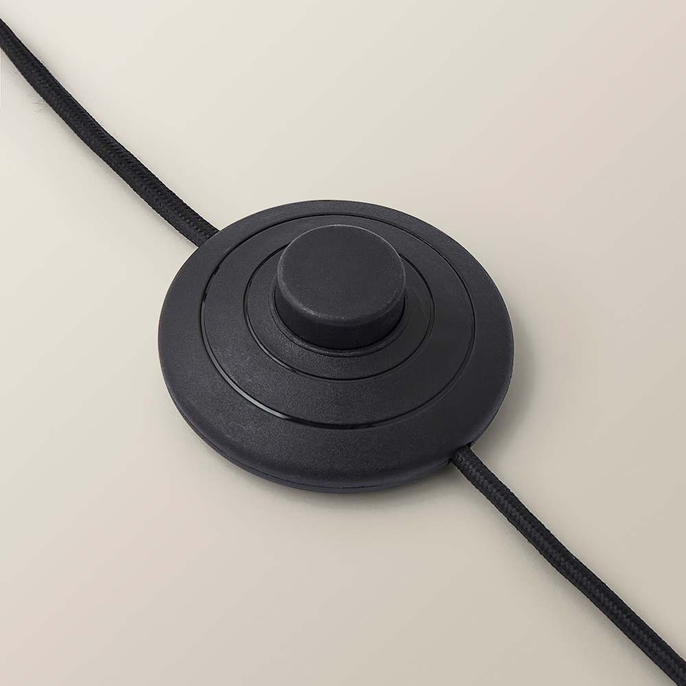 image 1 of ValueLights Lenny Navy Blue Ribbed Fabric Midi Floor Lamp & Bulb | Blue