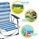 image 6 of Beach Chair Aktive Foldable Blue 44 x 72 x 35 cm (4 Units) N/A
