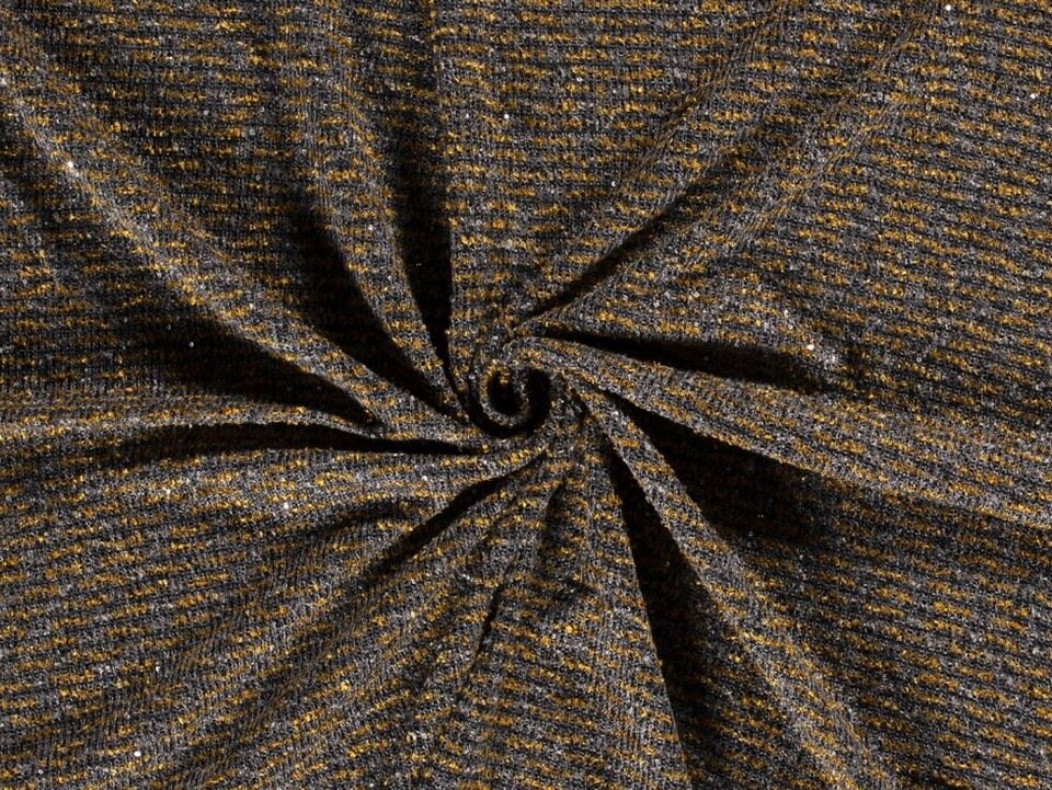 Gold Woven Tweed Coating Fabric for Dressmaking, 145cm / 57" Wide - per metre