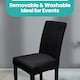 image 9 of Velvet Stretch Chair Covers, Spandex Dining Chair Slipcovers