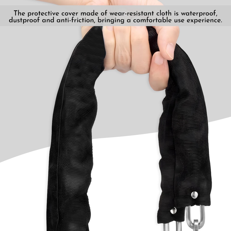 image 1 of 3 Key Motorcycle Heavy-Duty Padlock with Chain - 38mm x 1m
