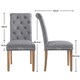 image 3 of Yaheetech Set of 2 Classic PU Leather Dining Chairs Grey | Dark Grey