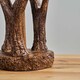 image 2 of ValueLights Caribou Brown Table Lamp White Shade and Bulb