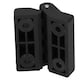 image 2 of Black Polyamide Hinge Reinforced Plastic 39x39mm Italian Made Industrial Quality Black