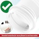 image 4 of SPARES2GO Vent Outlet Hose Connector Coupler Threaded Air Con Cooker Hood Hydroponics Duct Pipe Extension Ring (5" / 5.9") White