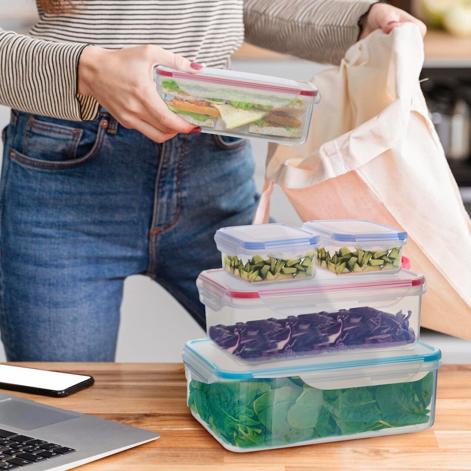 image 1 of Herrela Set of 10 Food Containers with Airtight Lids