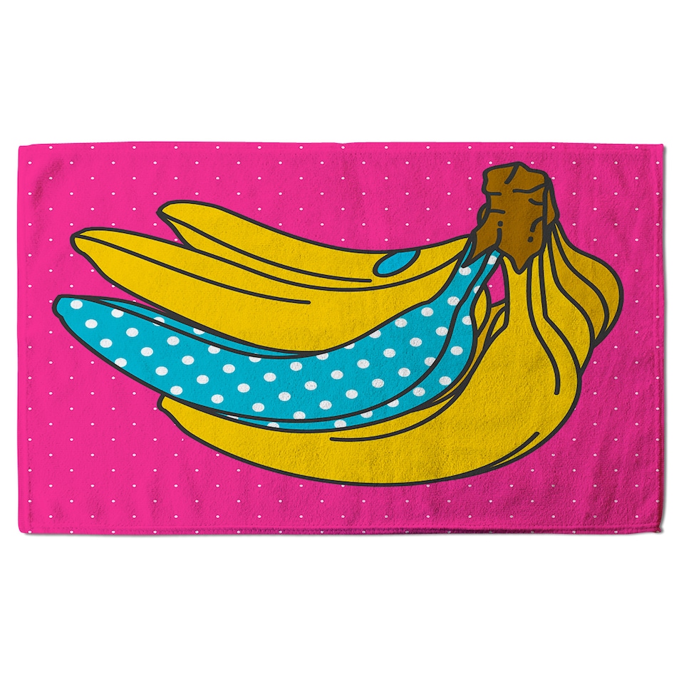 image 1 of Pop art banana Designer Bath Towel | Multi