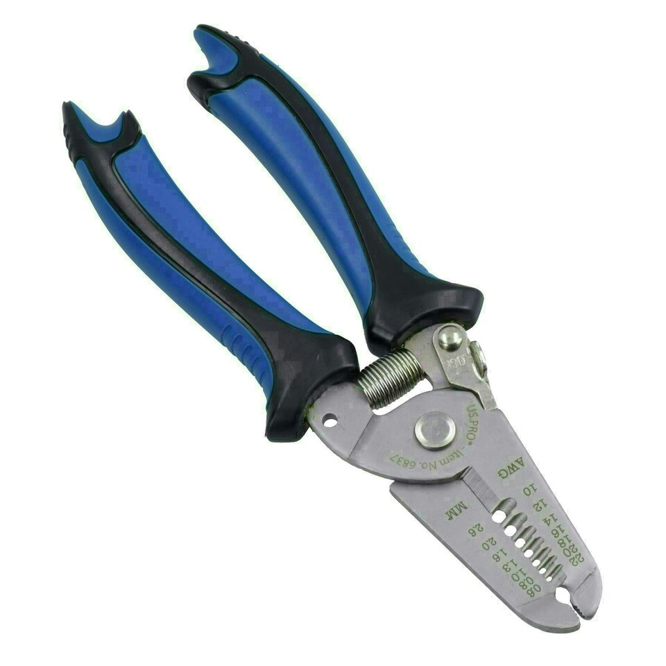 image 1 of Stainless Steel Electrical Wire Strippers Cutters for Wire 0.6mm - 2.6mm 7in Long