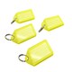 image 2 of Pack of 50 Large Yellow Identity Tag Key Rings - Sliding Fob Keyrings Coloured