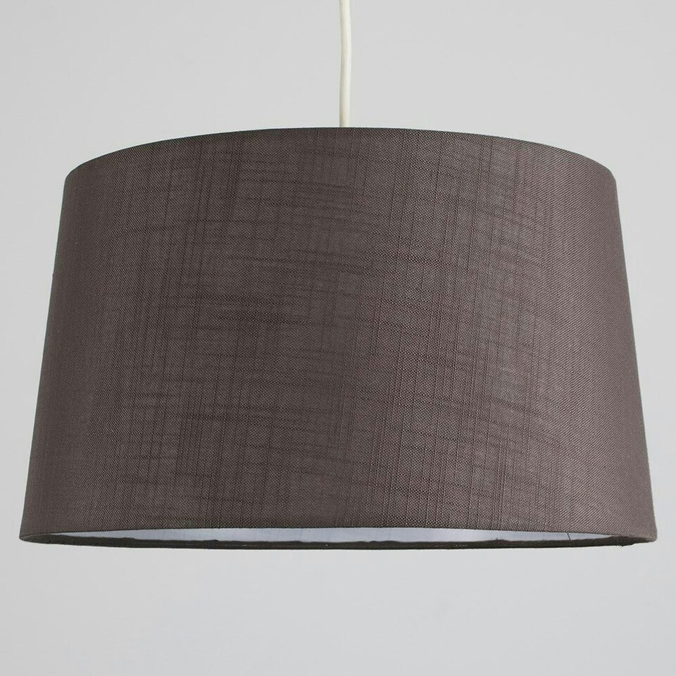 image 1 of ValueLights Modern Tapered Grey Faux Linen Ceiling Pendant Table Lamp Light Shade