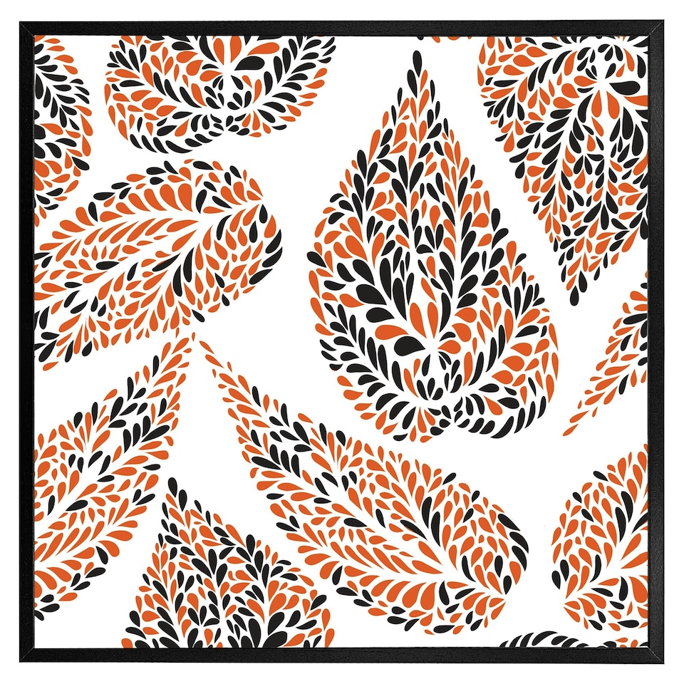 image 1 of Leaf droplets (Picutre Frame) White | XL